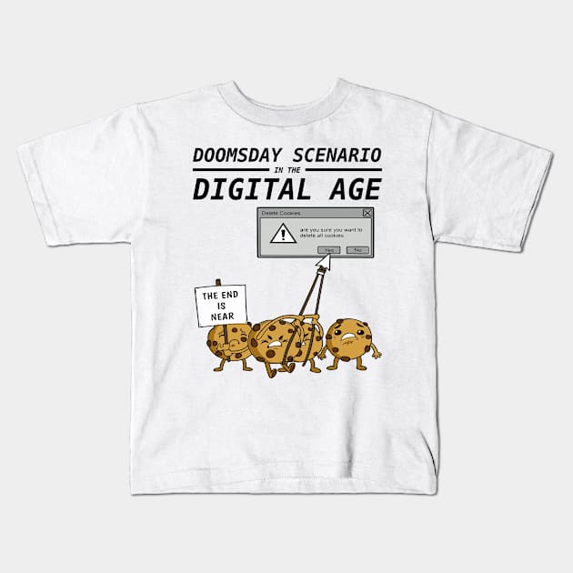 Internet, computers, food? Delete Tracking Cookies Kids T-Shirt by The Hammer